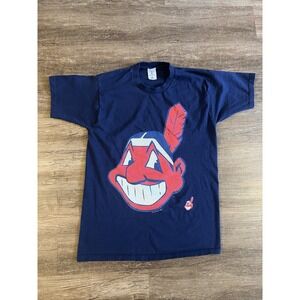 Vintage Cleveland Indians T-shirt Chief Wahoo Men's Large MLB 1998 D28